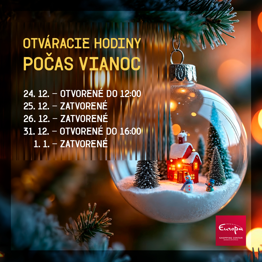 Vianočný režim centra